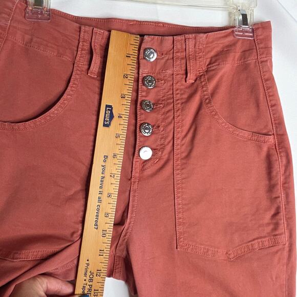 Veronica‎ Beard Sz26/2 Terracotta Arya HighRise Straight jean cargo pants button - Picture 7 of 16